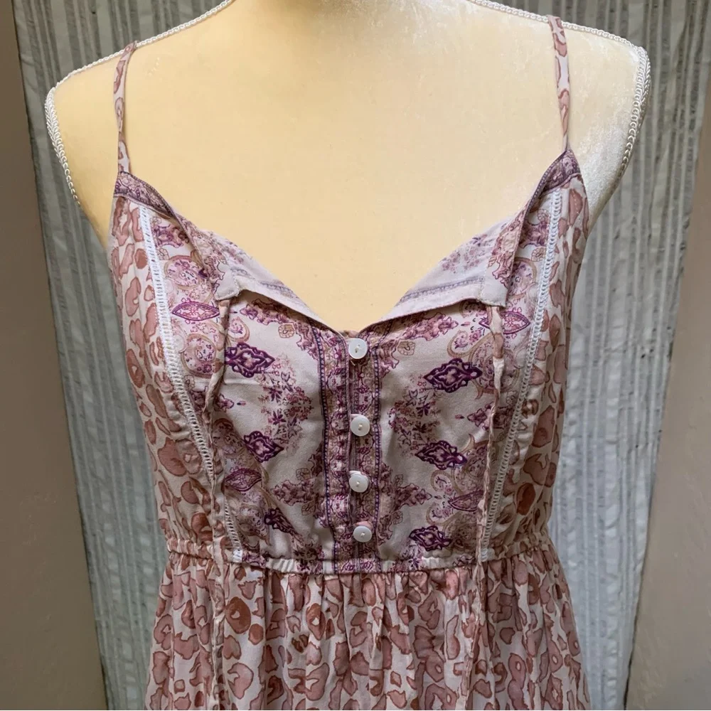 Mauve bohemian sundress mid length - Picture 2 of 11